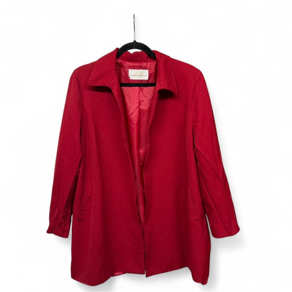 Linda Richards Vintage Red 100% Wool Coat - Women's Size 12